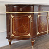 Louis XVI Marquetry Sideboard w/ Calacatta Oro Marble Top