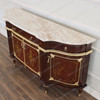 Louis XVI Marquetry Sideboard w/ Calacatta Oro Marble Top