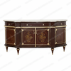 Louis XVI Marquetry Sideboard w/ Calacatta Oro Marble Top