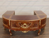 Large Marquetry Inlay U-Shape Desk