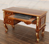 Large Marquetry Inlay U-Shape Desk