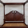Distressed Walnut Roman Canopy Bed