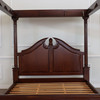 Distressed Mahogany/Walnut Roman Canopy Bed