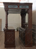 10ft Custom Gothic Canopy Saloon Pub Bar w/ Stained Glass Ceilings