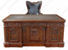 6ft Executive Office Resolute Desk w/ Leather Top (72" X 36")