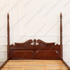5pc Walnut Queen Anne Barley Twist Bedroom Set