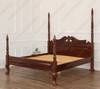 5pc Walnut Queen Anne Barley Twist Bedroom Set