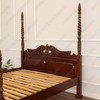 5pc Walnut Queen Anne Barley Twist Bedroom Set