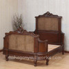 Antoinette Bed with Wicker Panel