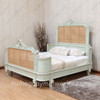 Antoinette Bed with Wicker Panels
