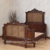 Antoinette Bed with Wicker Panels