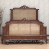 Antoinette Bed with Wicker Panels