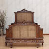 Antoinette Bed with Wicker Panels