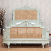 Antoinette Bed with Wicker Panels