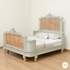 Antoinette Bed with Wicker Panels