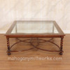 Square Oyster Glass Top Coffee Table
