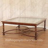 Square Oyster Glass Top Coffee Table