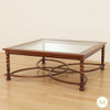 Square Oyster Glass Top Coffee Table