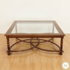Square Oyster Glass Top Coffee Table