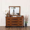 Egyptian Mappa Burl  Inlay Dresser w/ Mirror