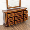 Egyptian Mappa Burl  Inlay Dresser w/ Mirror
