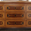 Egyptian Mappa Burl  Inlay Dresser w/ Mirror