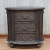Charcoal Safari 3 Drawer Nightstand