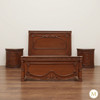 Walnut English Victorian Panel Bed