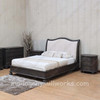4pc Charcoal Safari Bedroom Set w/ Velvet Headboard