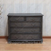 4pc Charcoal Safari Bedroom Set w/ Velvet Headboard
