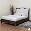 4pc Charcoal Safari Bedroom Set w/ Velvet Headboard