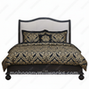 4pc Charcoal Safari Bedroom Set w/ Velvet Headboard