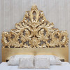Gold Leaf Bed w/ Ornate Carved Headboard
