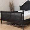 4pc Painted Black French Marseilles Bedroom Set