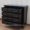 4pc Painted Black French Marseilles Bedroom Set