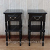 4pc Painted Black French Marseilles Bedroom Set