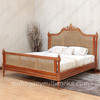 French Marseilles Style Bed with Wicker Panel