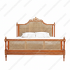 French Marseilles Style Bed with Wicker Panel