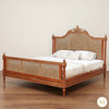 French Marseilles Style Bed with Wicker Panel
