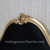 Gold Leaf Louis Bed w/ Upholstered Velvet Headboard