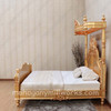 Majestic Gold Leaf Carved Bed