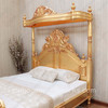 Majestic Gold Leaf Carved Bed