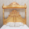 Majestic Gold Leaf Carved Bed