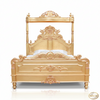 Majestic Gold Leaf Carved Bed