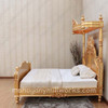Majestic Gold Leaf Carved Bed