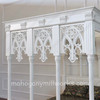 Painted White Carved Canopy Bed