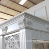 Painted White Carved Canopy Bed