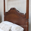 Walnut Georgian Style Four Poster Canopy Bed