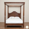 Walnut Georgian Style Four Poster Canopy Bed
