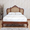 French Normandie Bed with Wicker Panel